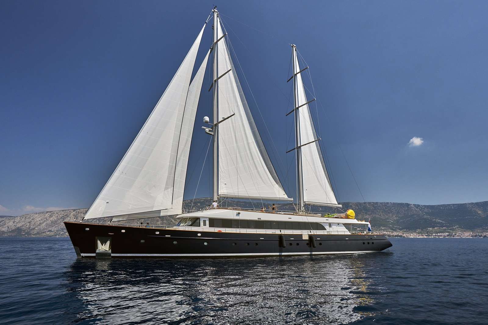 Crewed Motor Sailer DALMATINO - Custom Build 43m - 6 Cabins - Split ...