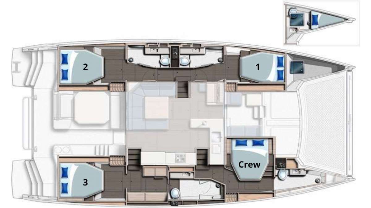 Crewed Sailing Catamaran REACH - Leopard 50 - 3 Cabins - St Thomas - St ...