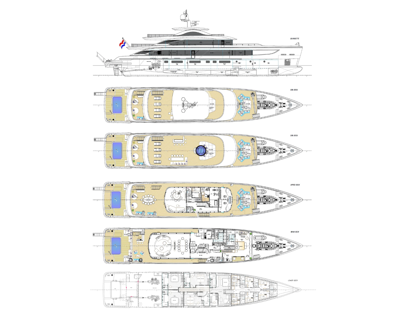 Luxury Crewed Motor Yacht ORIY - Radez 49m - 6 Cabins - Split ...
