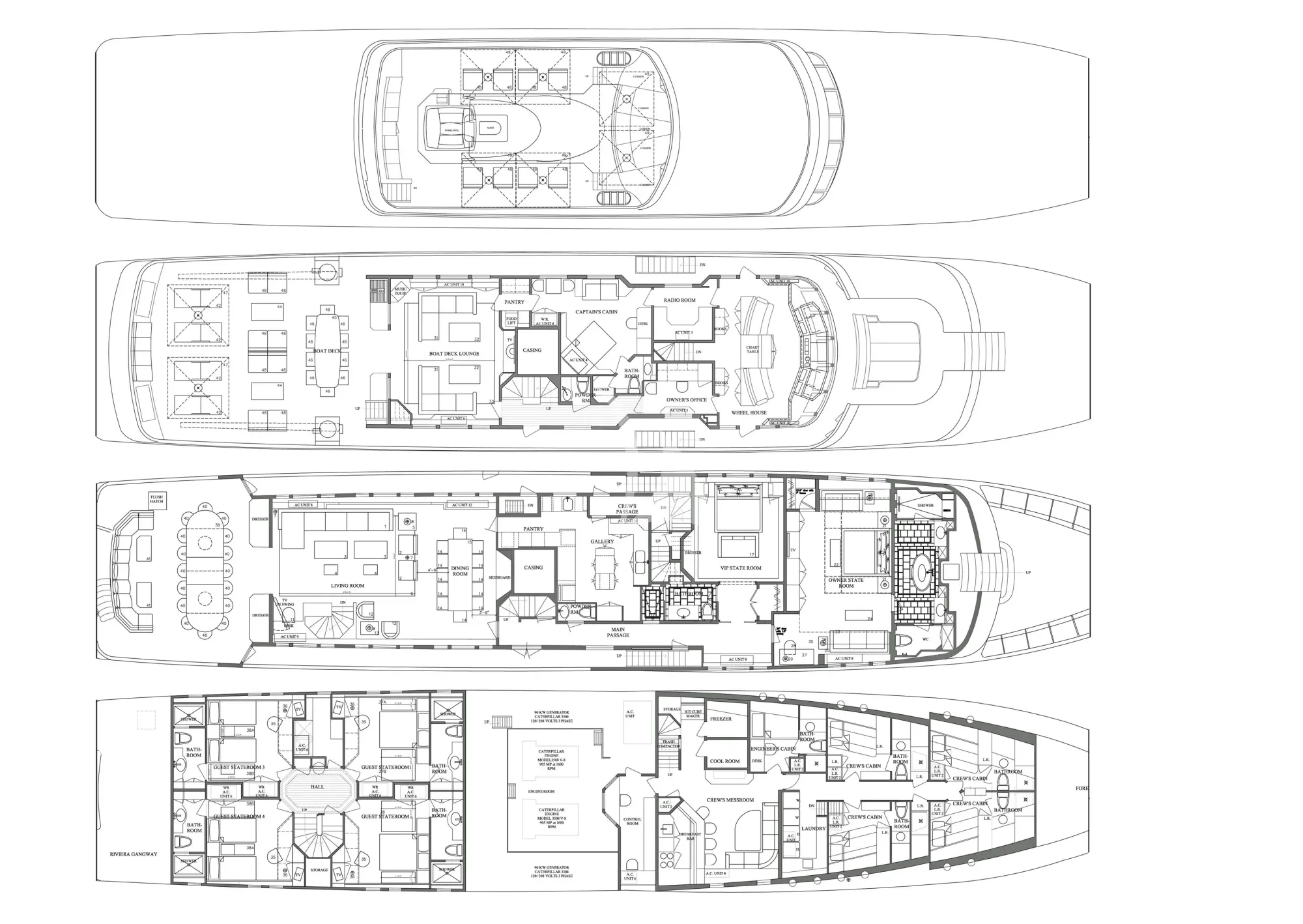 Luxury Crewed Motor Yacht BG - Feadship 46m - 6 Cabins - Nassau ...