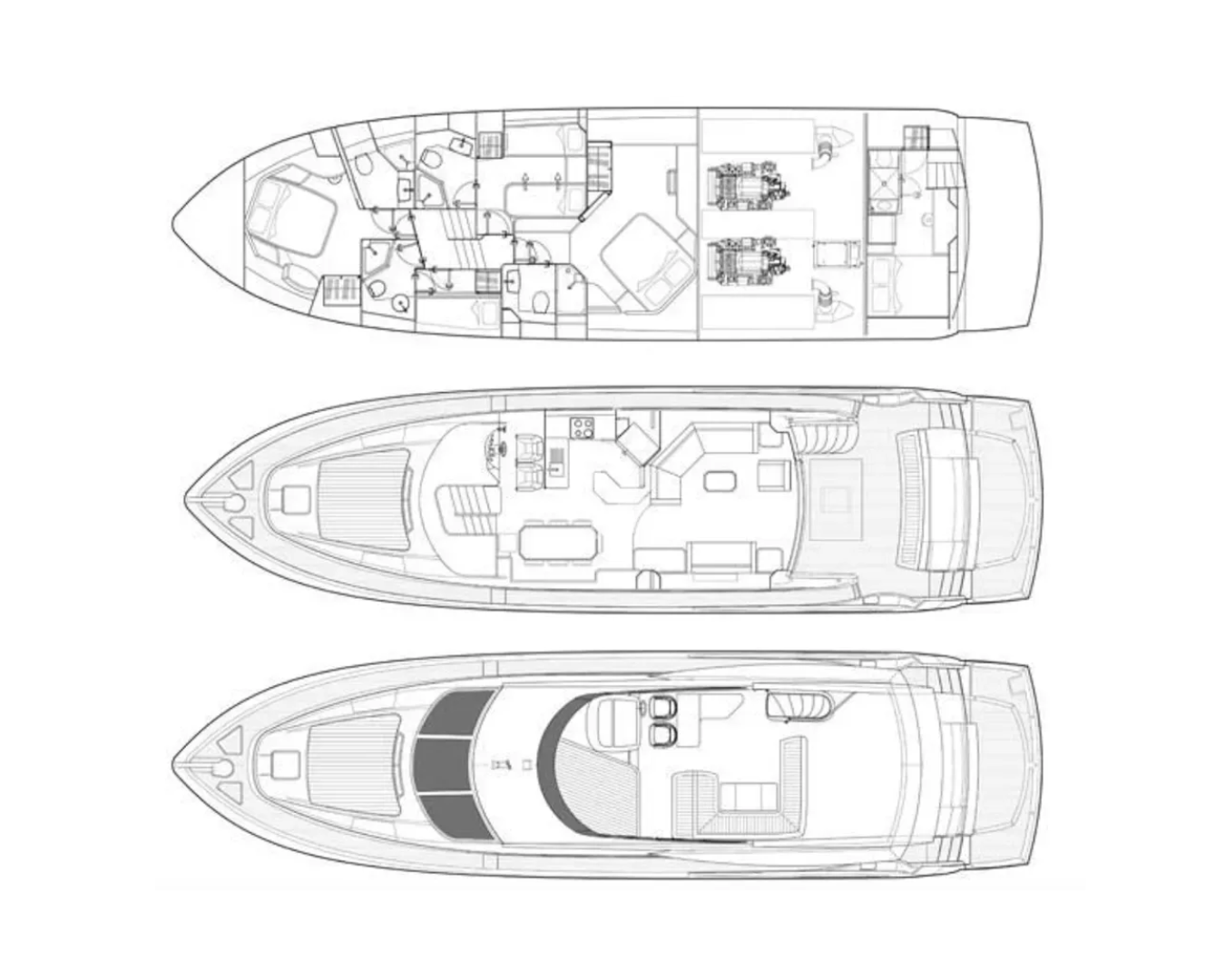 Luxury Crewed Motor Yacht CALA DI LUNA - Sunseeker Manhattan 74 - Ibiza ...