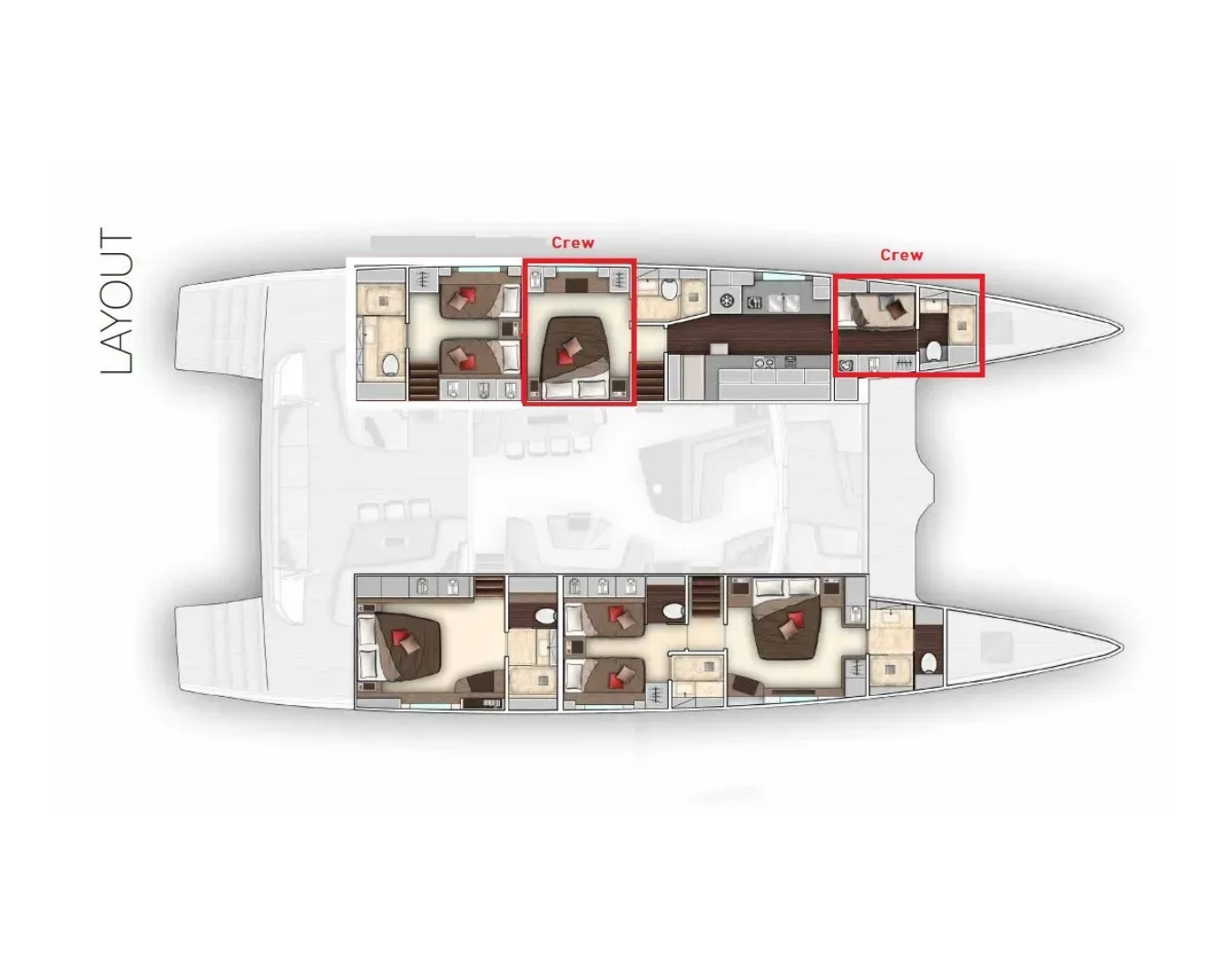 Luxury Crewed Catamaran CAT TUA - Lagoon Seventy 7 - 4 Cabins - St ...