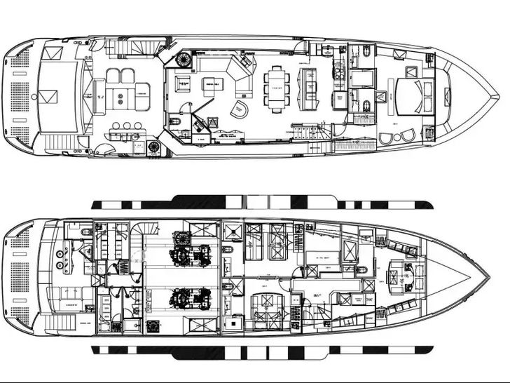 Compass Deck Layout Luxury Crewed Motor Yacht DAY ONE - Hargrave Compass C92 - 4 Cabins ...
