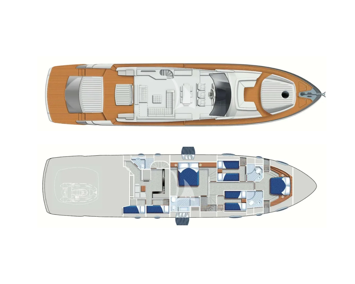 Crewed Motor Yacht FOR EVER - Pershing 80 - 4 Cabins - Athens - Mykonos ...