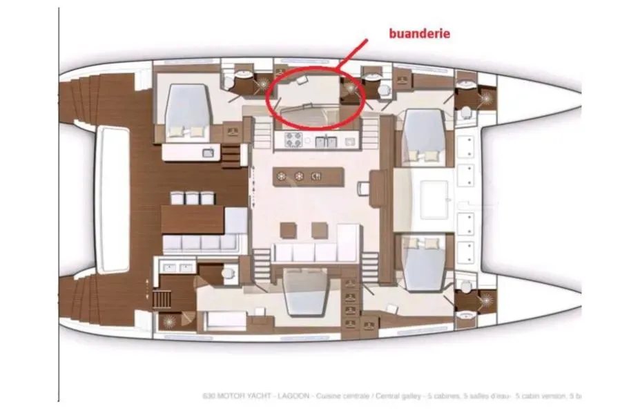 Crewed Power Catamaran LA FREGATE - Lagoon 630 - 4 Cabins - Split ...