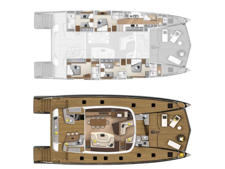Seventy 8 On Rundle Crewed Power Catamaran SIETE MARES - Lagoon Seventy 8 - 4 Cabins ...