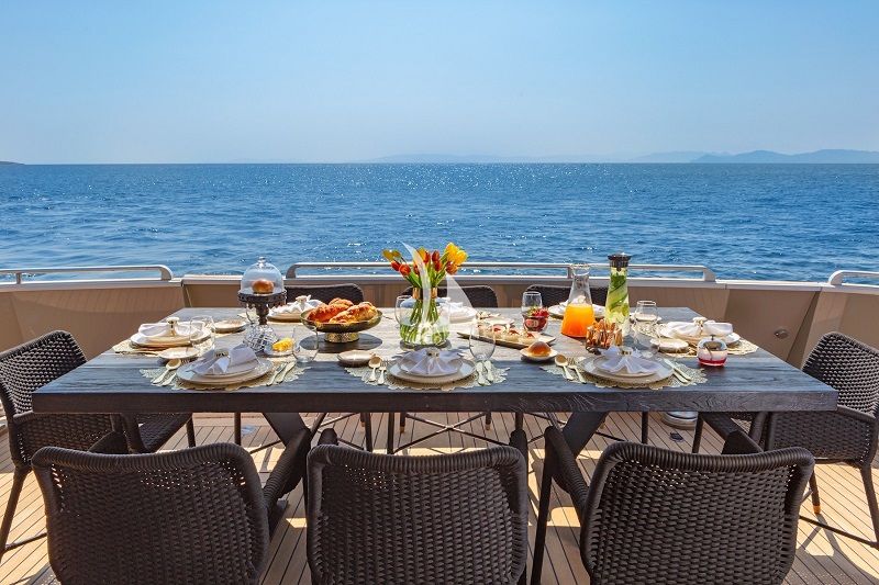 aft deck al fresco dining table