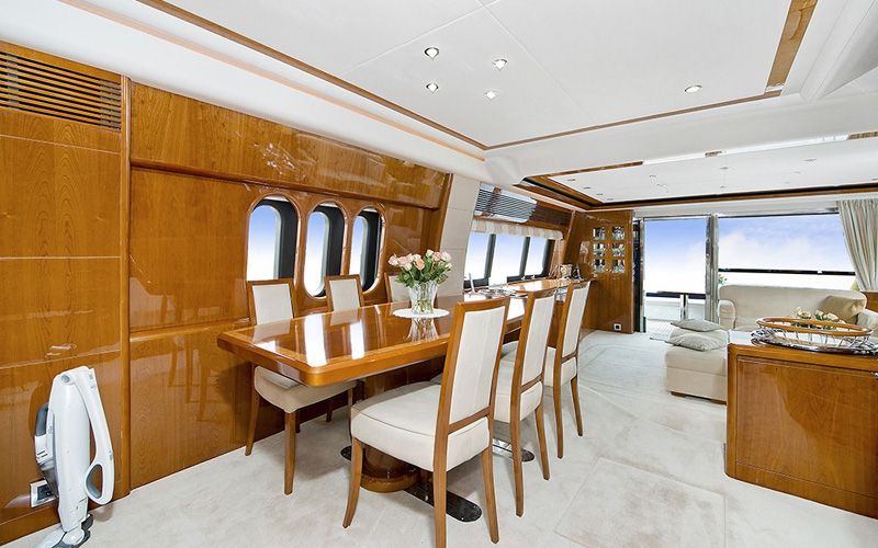 ANNE VIKING Princess 84 Luxury Motoryacht Dining
