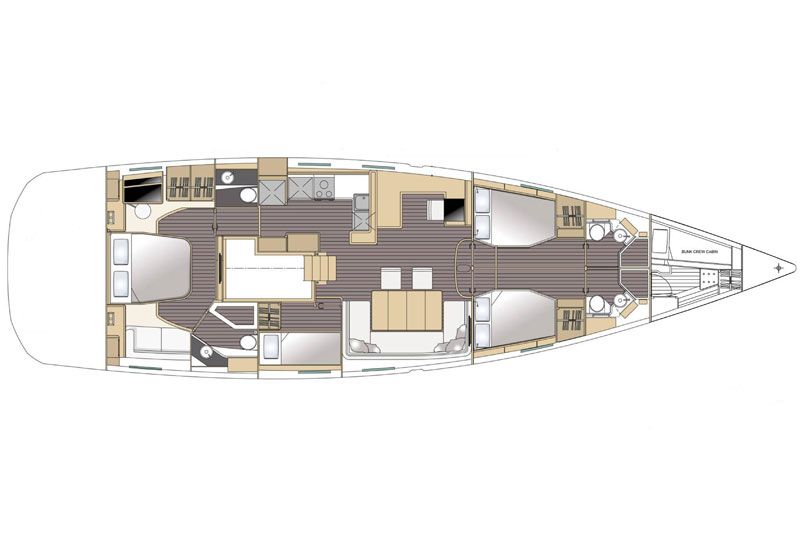 ARGENTOUS Jeanneau 64 Layout