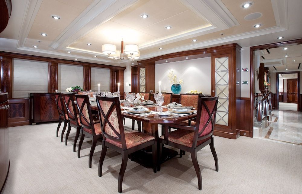 AVALON Luxury Motor Yacht Dining