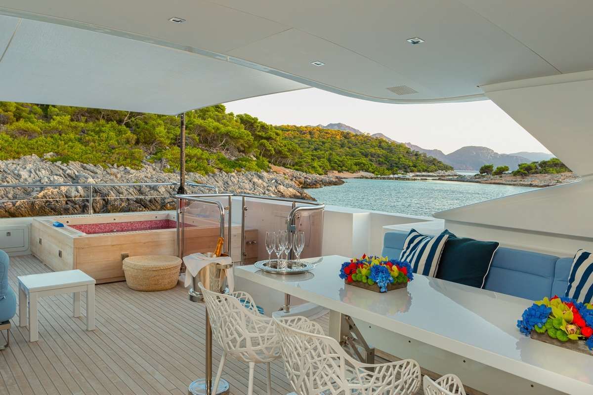 BARENTS SEA Yacht Upper Deck Dining