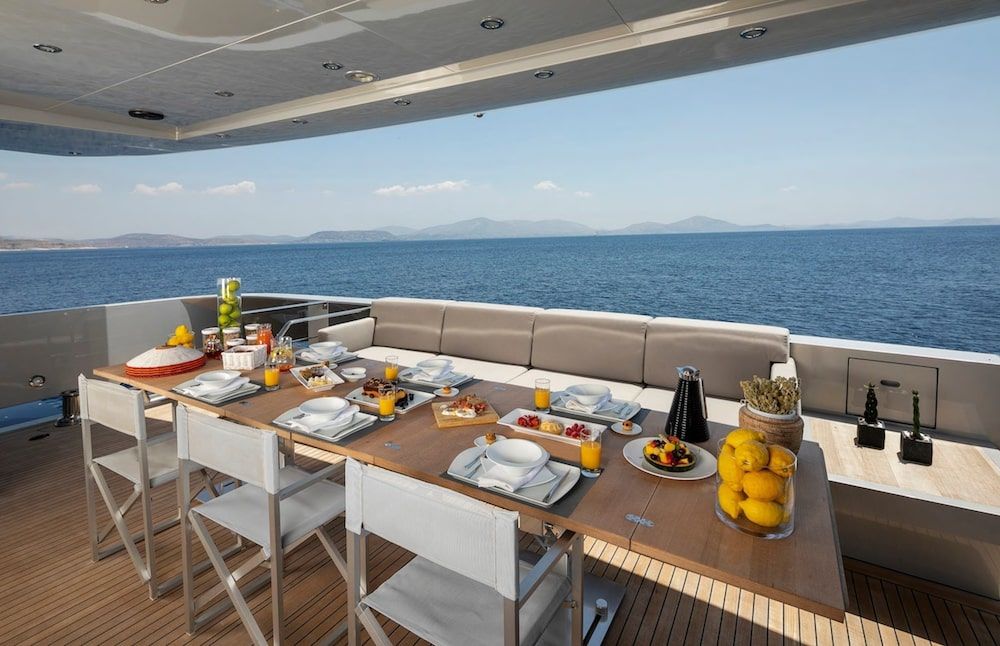 Admiral 42m Motor yacht BILLA Al Fresco Dining