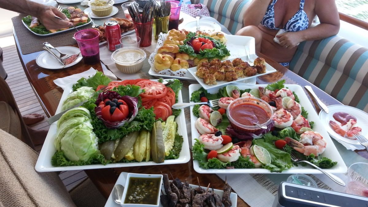 Miami Day Charter Yacht CHIP Lazzara 84 Fine Cuisine