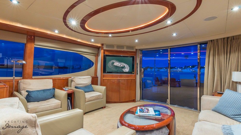 Miami Day Charter Yacht CHIP Lazzara 84 Saloon