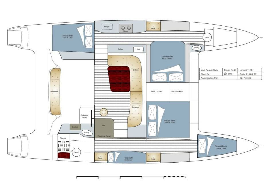 Custom 36 Cat - Layout