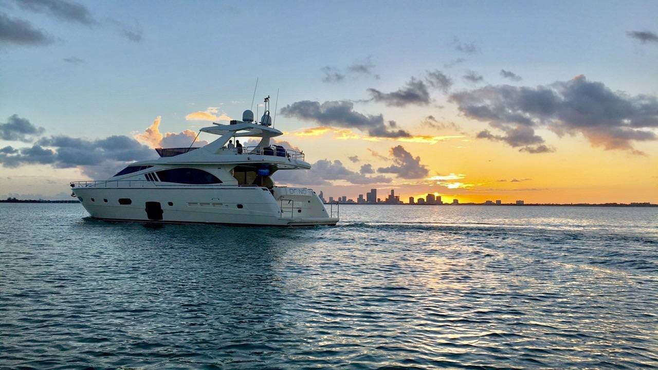 Miami Day Charter Yacht DR NO Ferretti 75 Running