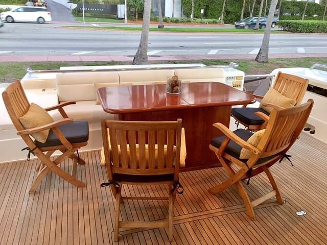 Miami Day Charter Yacht DR NO Ferretti 75 Al Fresco Dining
