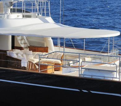 DRUMBEAT Alloy 53m Luxury Sailing Yacht Aft Deck
