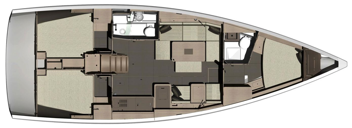 Dufour 412 Grand Large Layout