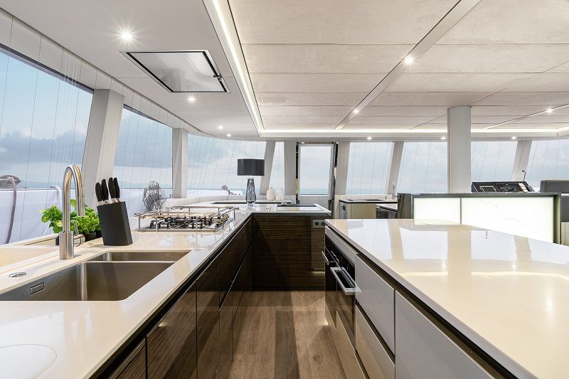 saloon galley area