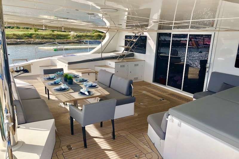 Excess Sunreef 70 Aft Dining