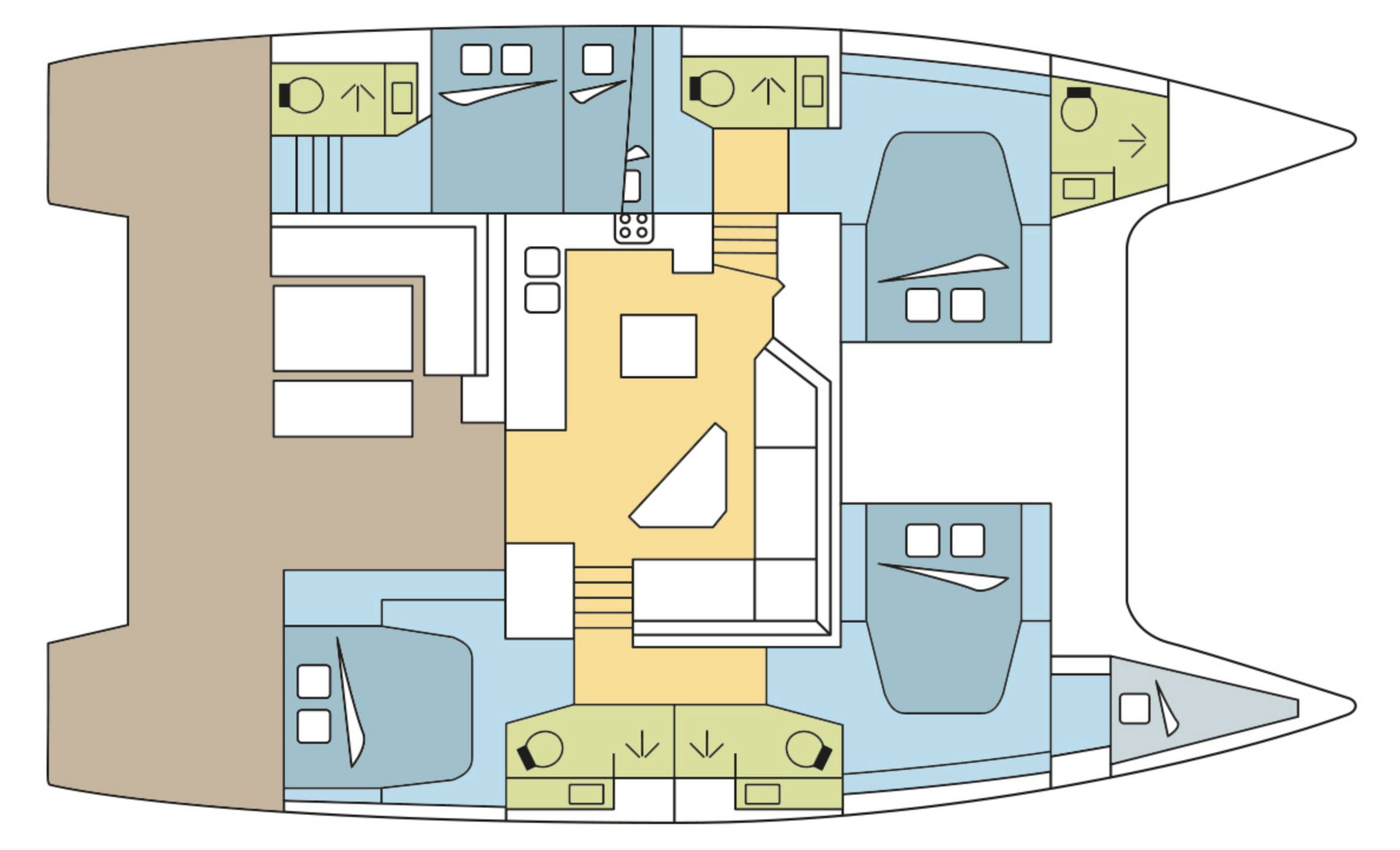 Fountaine Pajot Saona 47 Layout
