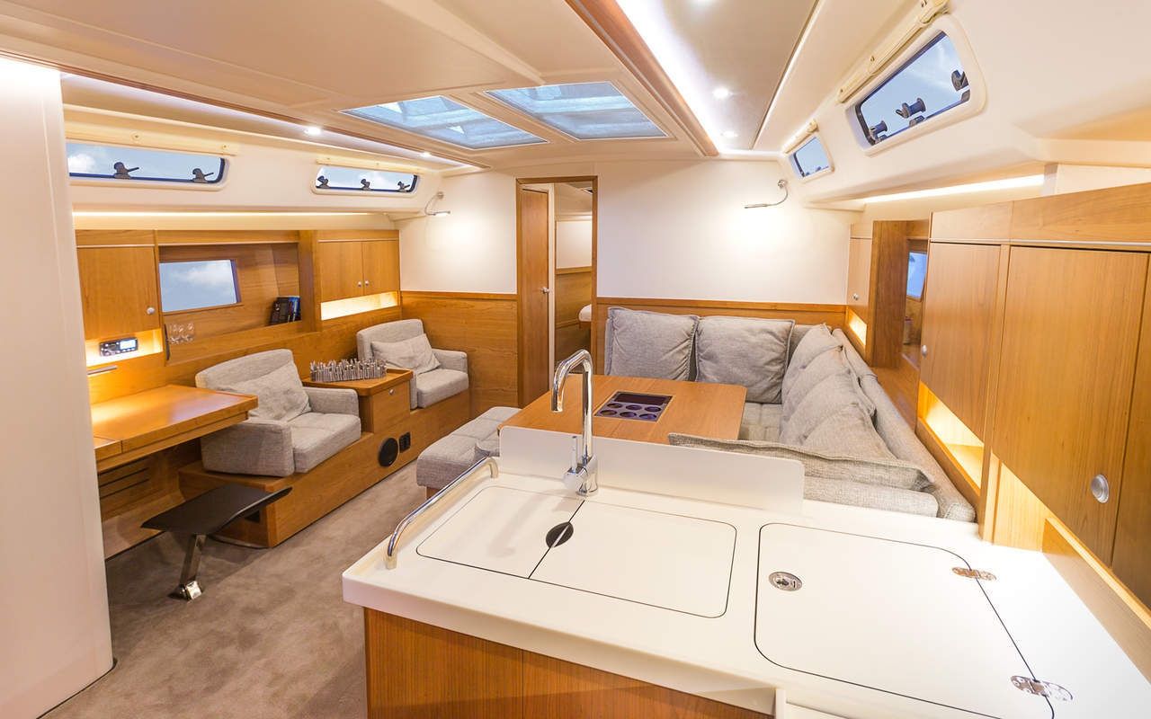 Hanse 455 Salon and Galley