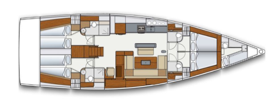 Hanse 575 Layout