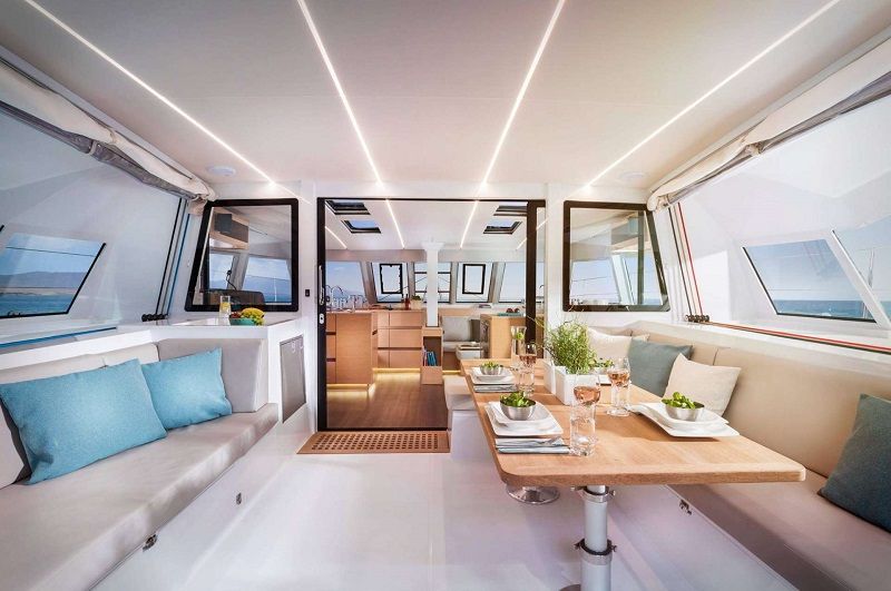 aft deck dining area