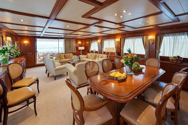saloon and dining area