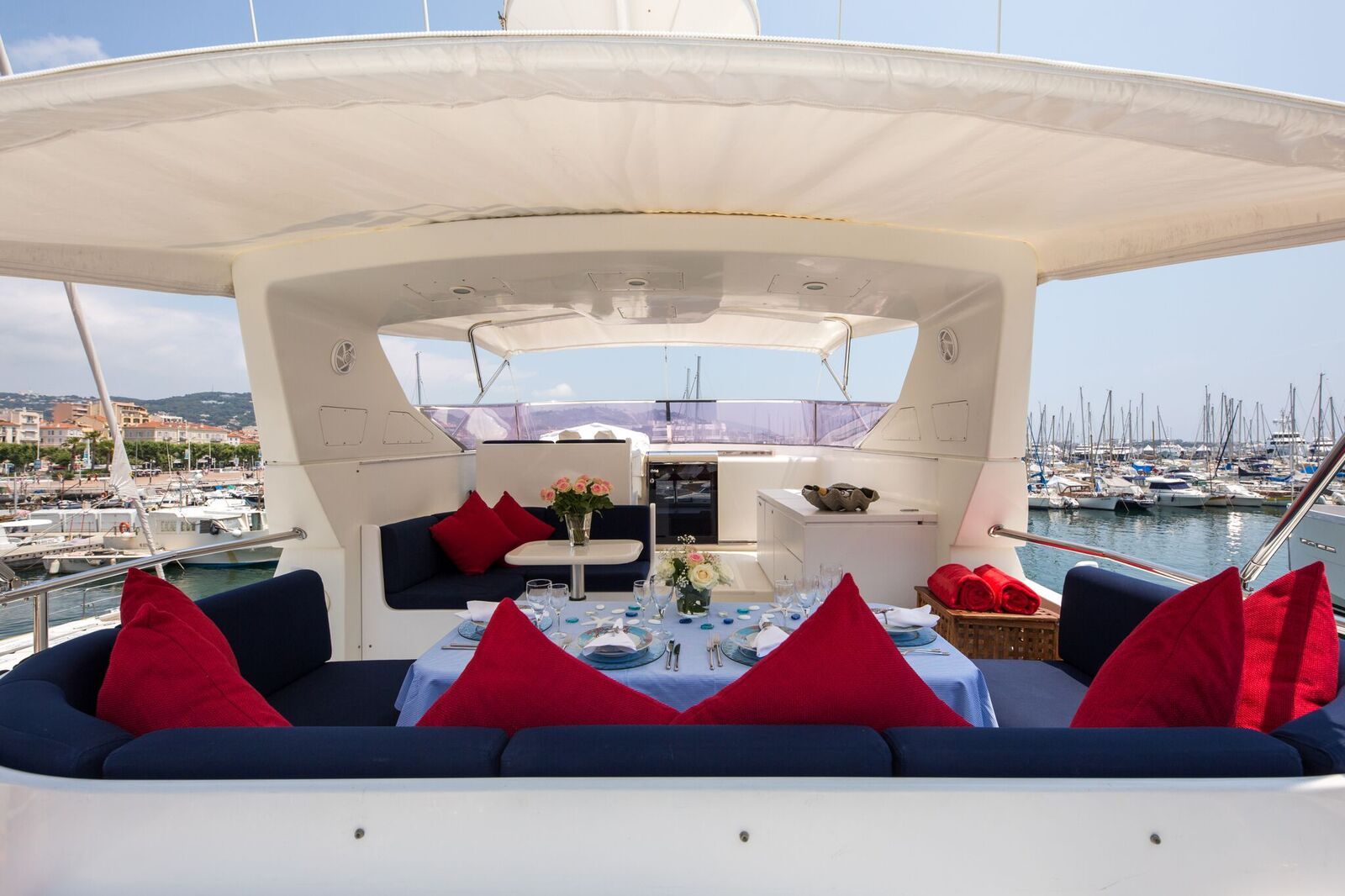 INDULGENCE OF POOLE Mangusta 86 Luxury Superyacht Flybridge