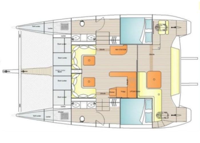 Island Spirit 38 - Layout Plan