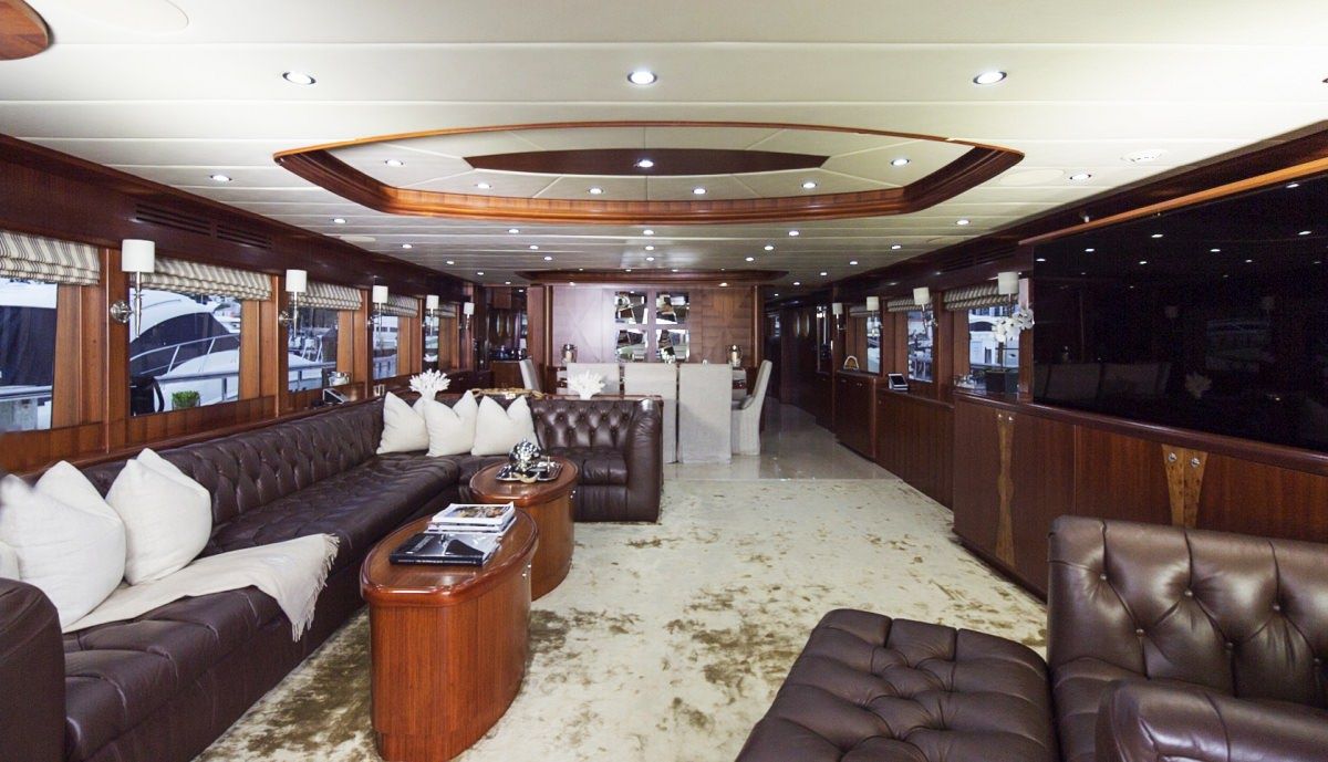 Miami Day Charter Yacht JULIA DOROTHY Johnson 103 Main Salon