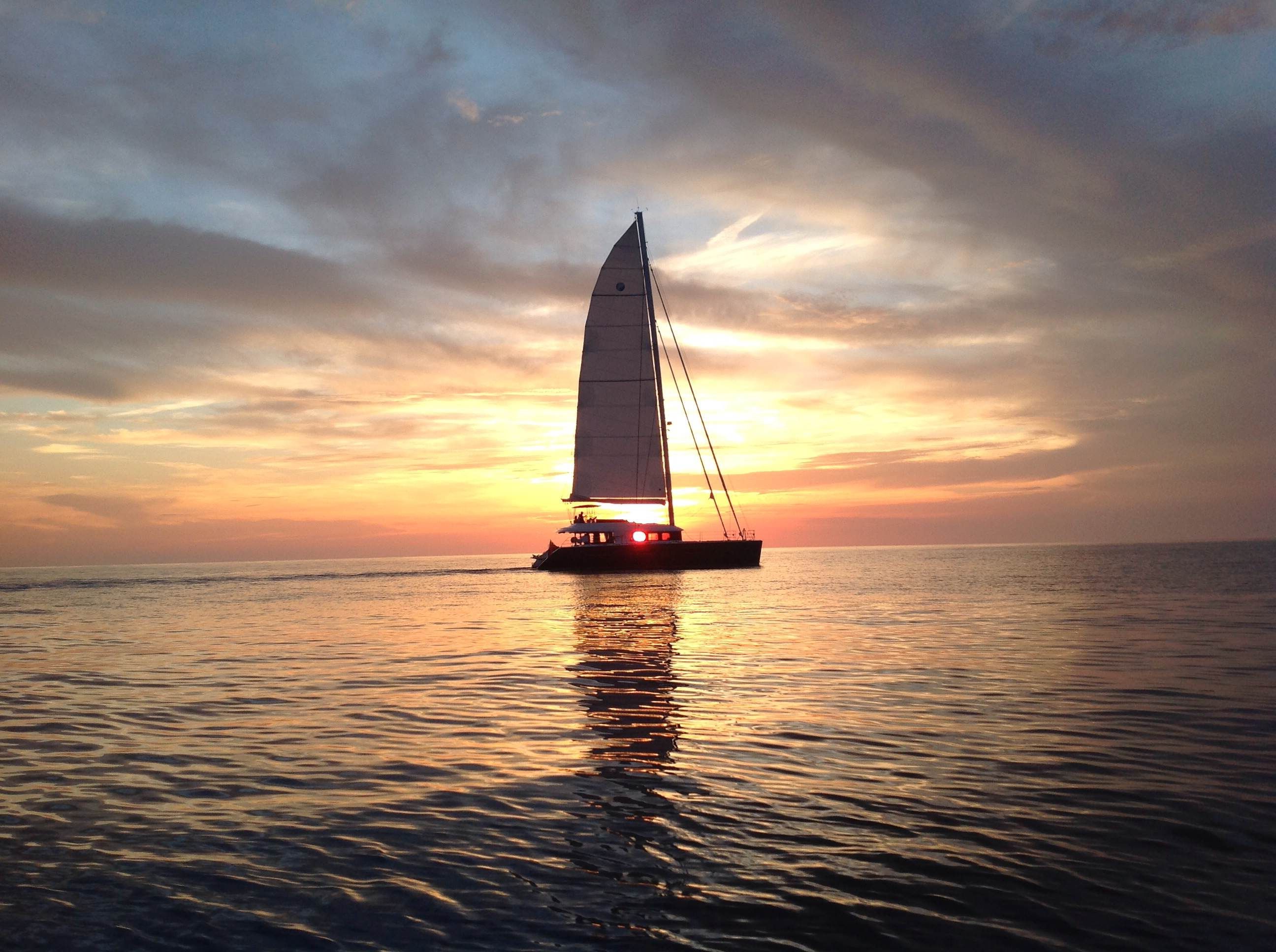 KASKAZI FOUR Lagoon 620 Luxury Catamaran Sunset