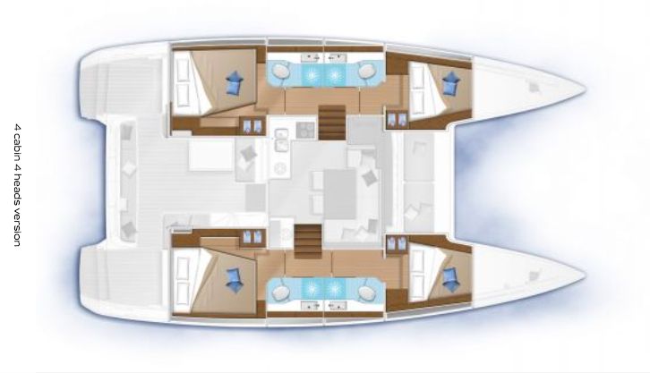 Lagoon 40 - Layout Interior