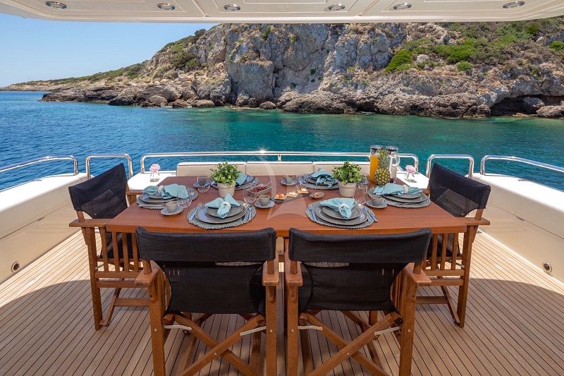 aft deck dining area