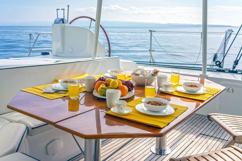 aft deck dining table