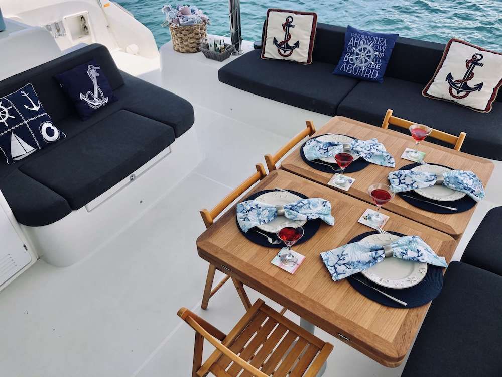 NAUTI CAT Lagoon 50 Aft Deck