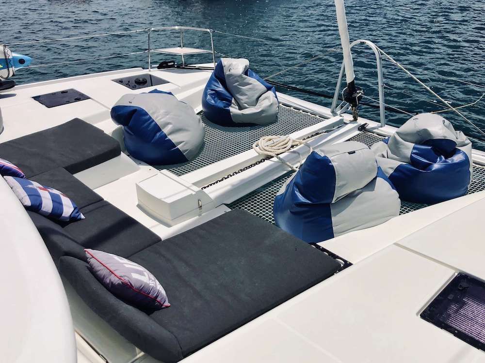 NAUTI CAT Lagoon 50 Bow Relaxation