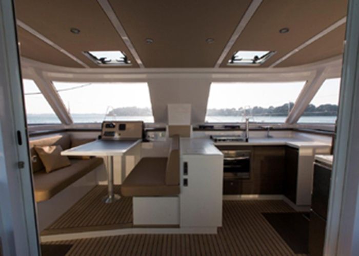 Nautitech Open 40 - Galley and Saloon