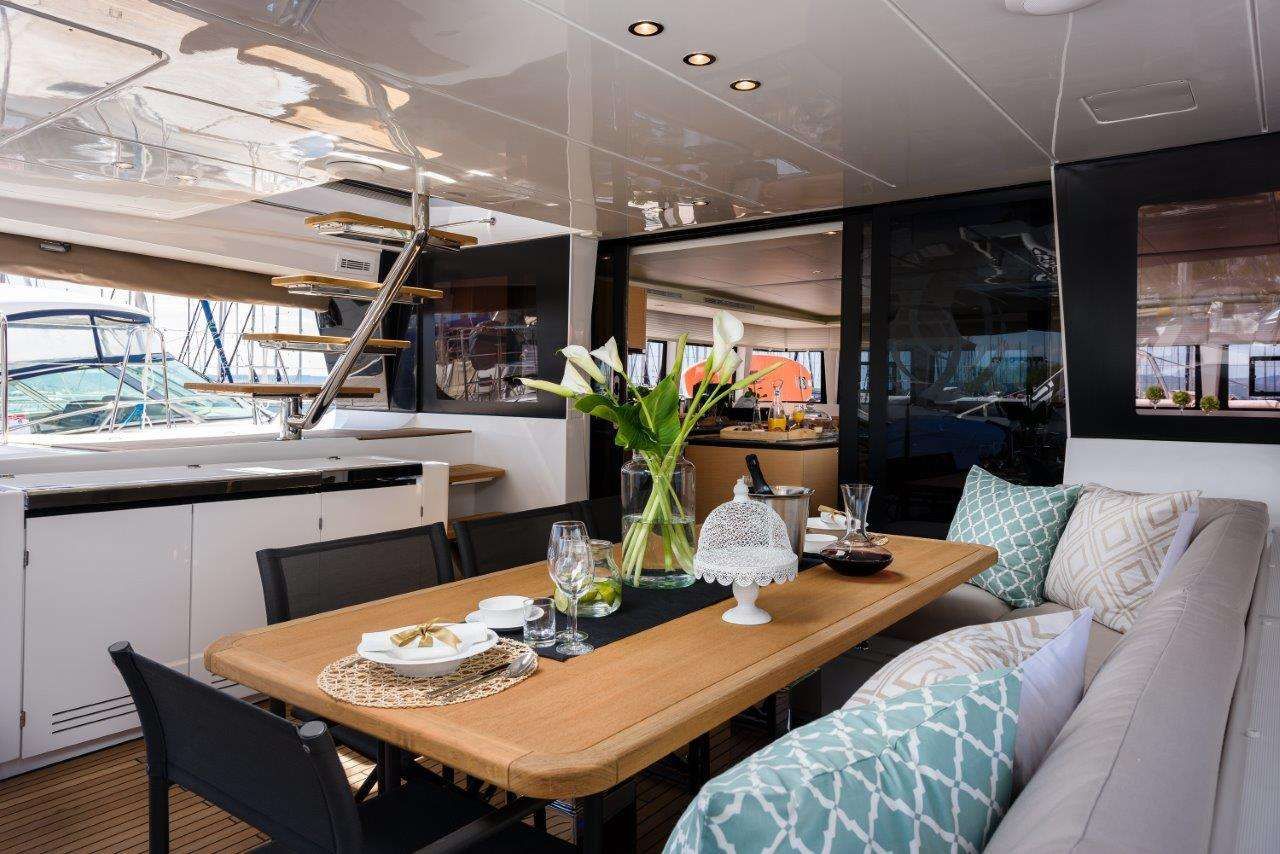 OPAL Lagoon 620 Luxury Catamaran Dining
