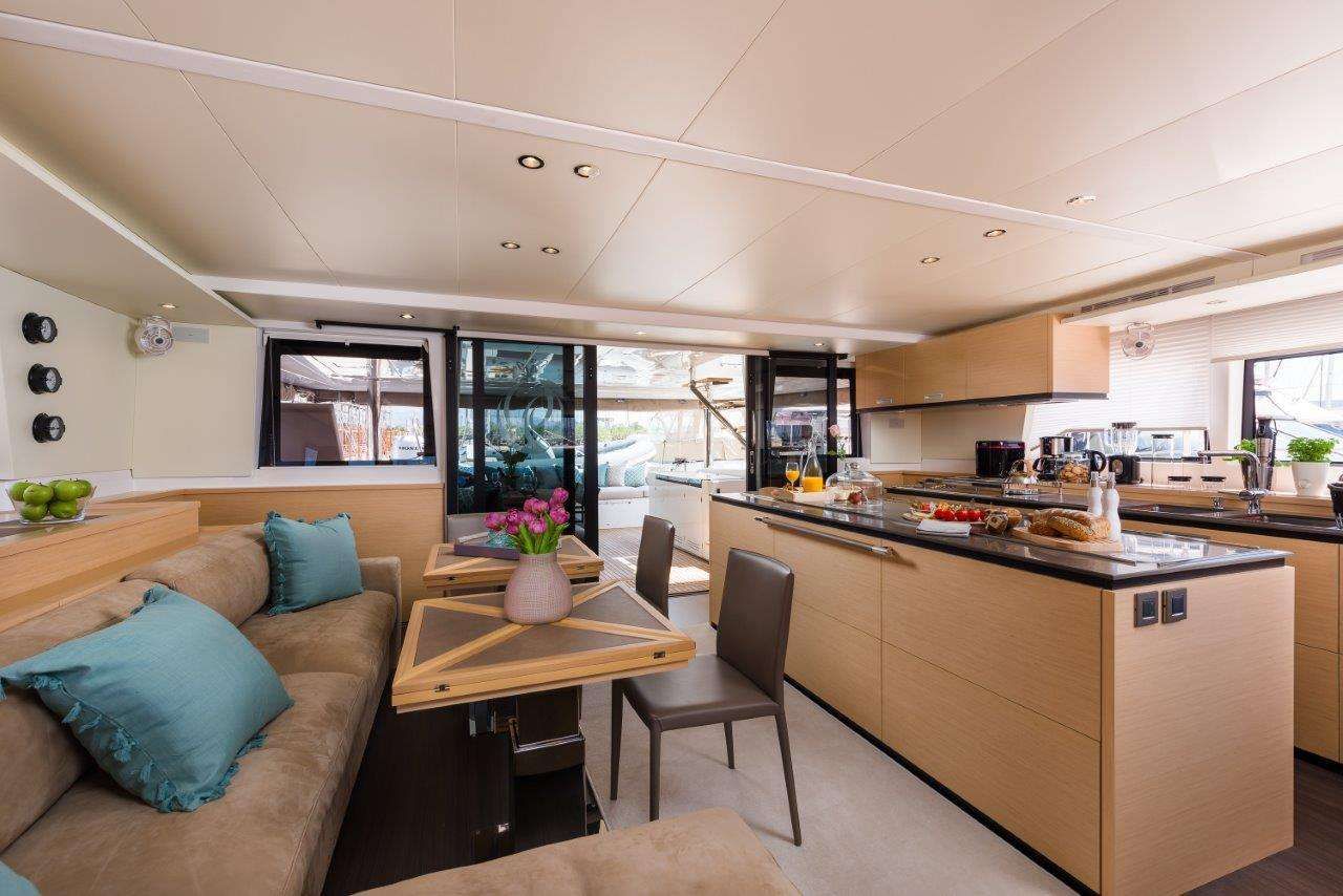 OPAL Lagoon 620 Luxury Catamaran Saloon