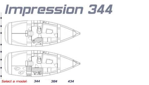 Bareboat Sailing Yacht Patriot Impression 344 by Elan 3 cabins
