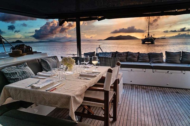 aft deck at sundown