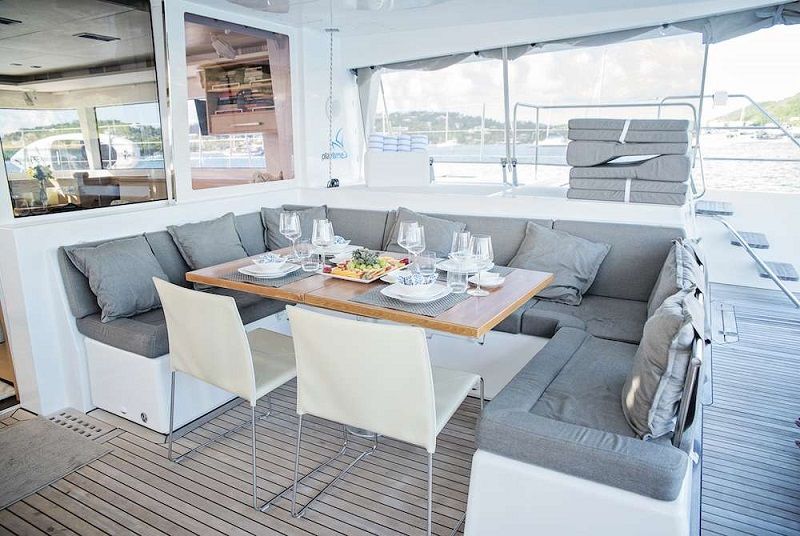 aft deck dining area