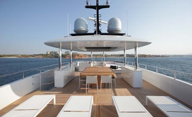 QUARANTA Curvelle 34m Luxury Superyacht Sun Lounge
