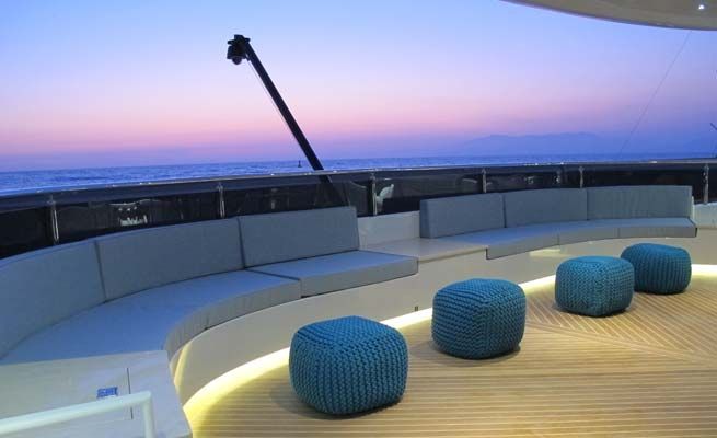 QUARANTA Curvelle 34m Luxury Superyacht Night Lights