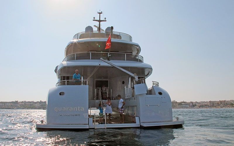 QUARANTA Curvelle 34m Luxury Superyacht Aft Deck