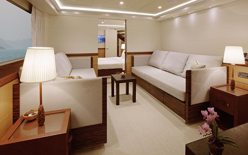 QUARANTA Curvelle 34m Luxury Superyacht Saloon