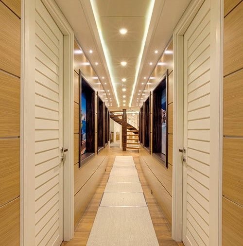 QUARANTA Curvelle 34m Luxury Superyacht Passageway